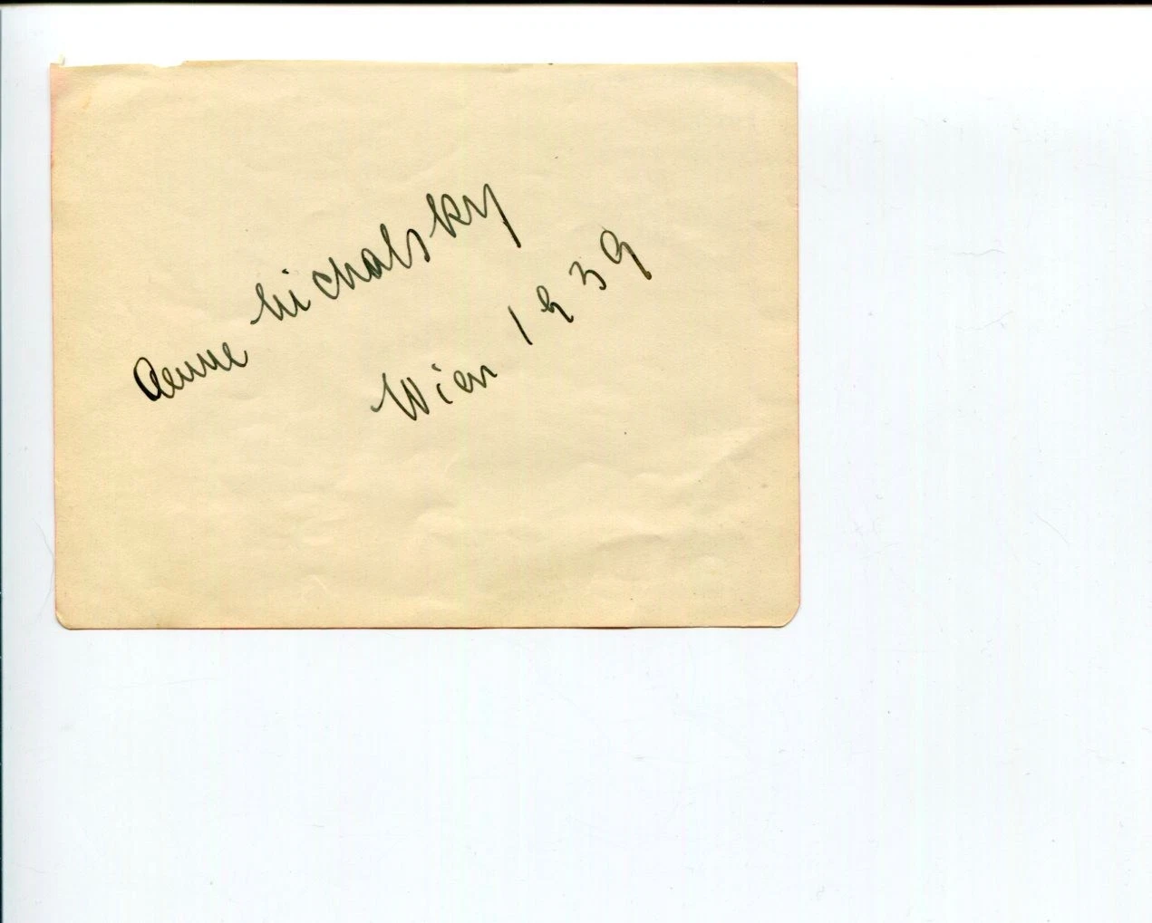 Anne Michalsky Early Opera Singer Signed Autograph
