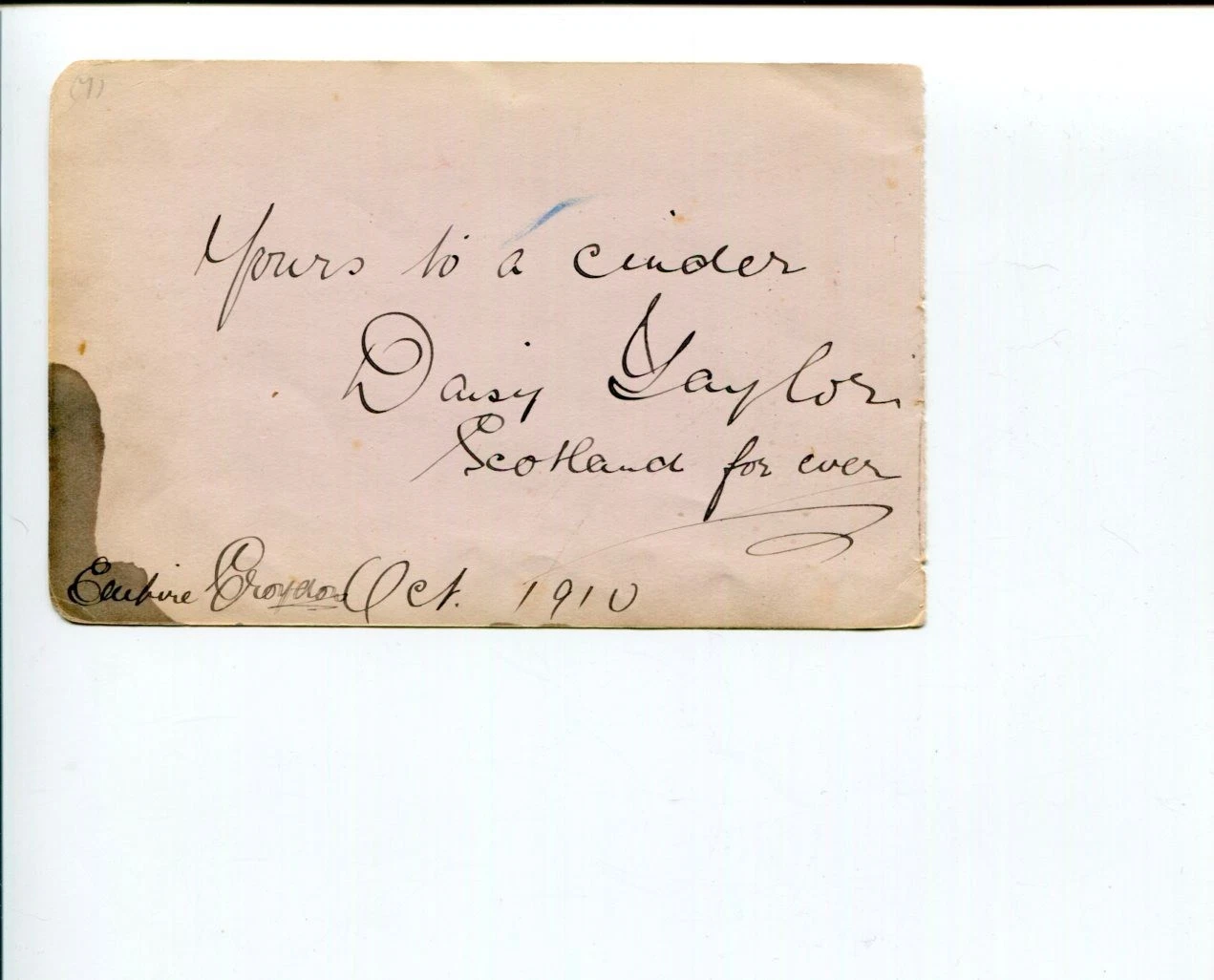 Daisy Taylor British Music Hall Singer & Kitty Colyer Dancer Signed Autograph
