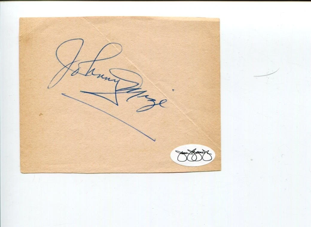 Johnny Mize NY New York Yankees HOF 5x World Series Champ Signed Autograph JSA
