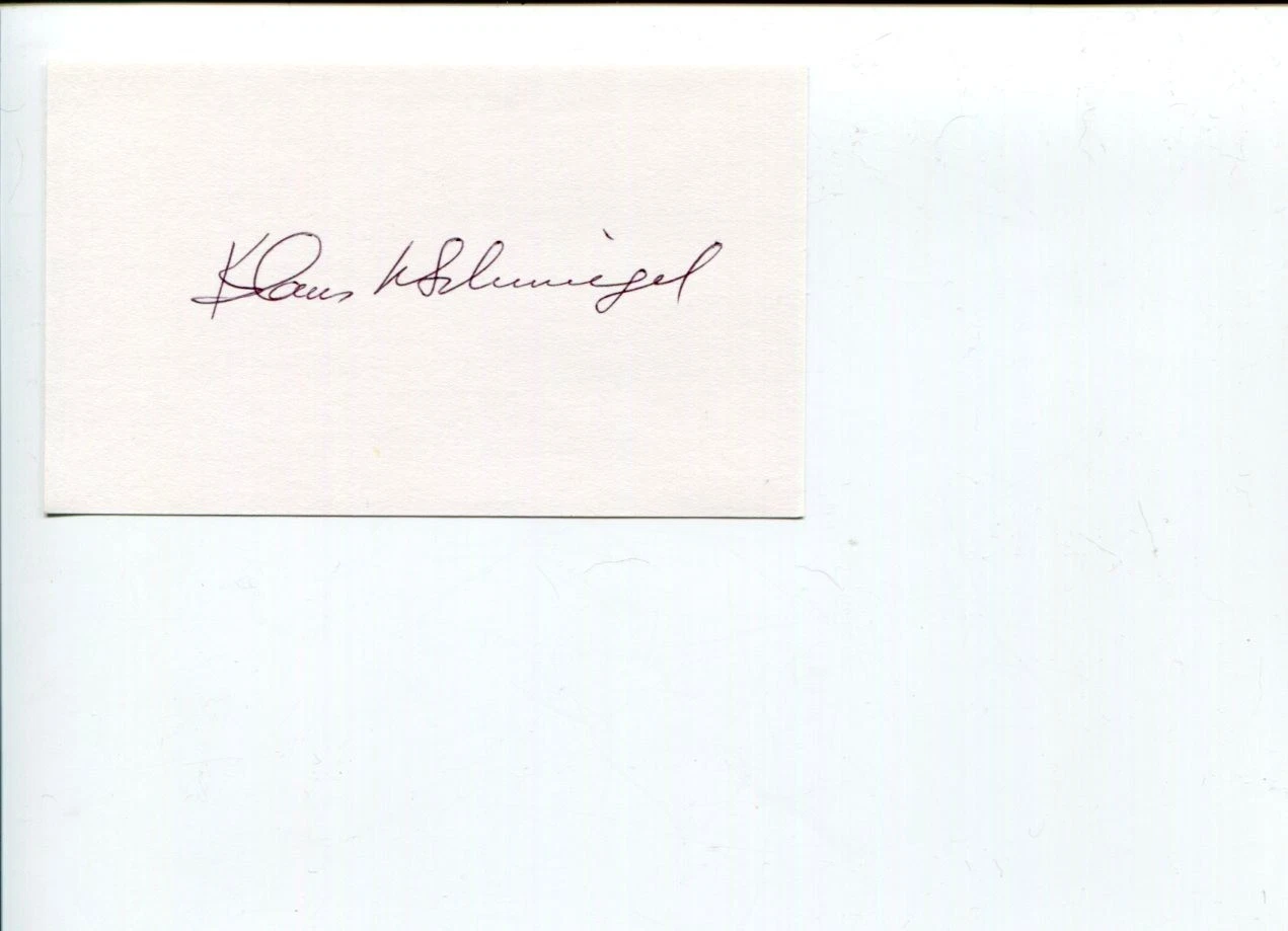 Klaus Schmiegel Prozac Inventor Chemist HOF Signed Autograph
