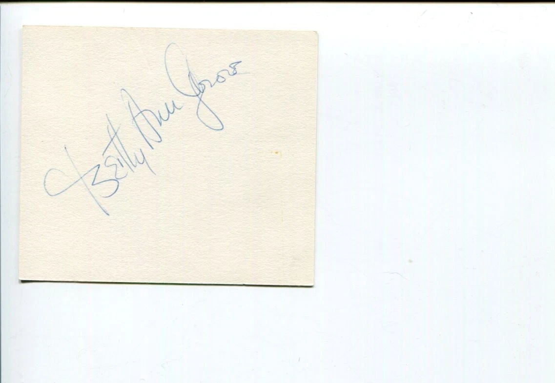 Betty Ann Grove Broadway Actress Singer Signed Autograph
