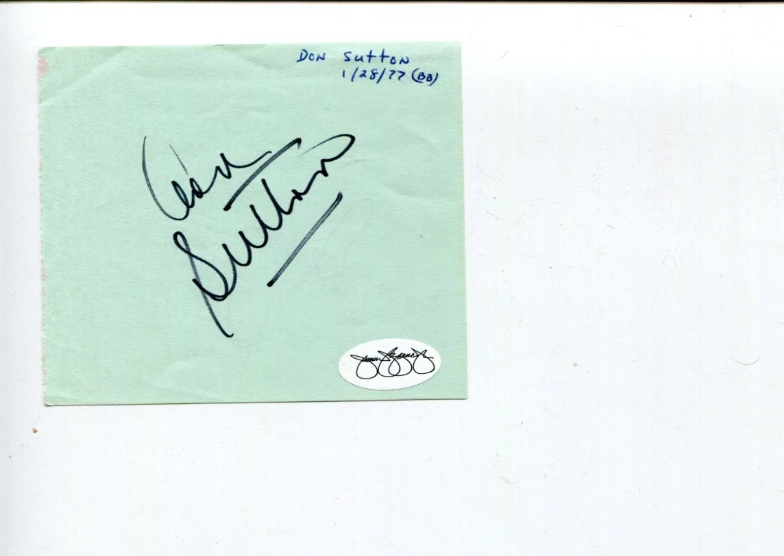 Don Sutton Los Angeles Dodgers Milwaukee Brewers HOF Signed Autograph JSA
