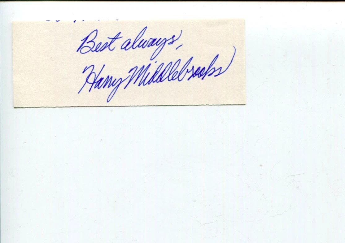 Harry Middlebrooks Singer Composer Country Bear Jamboree Signed Autograph
