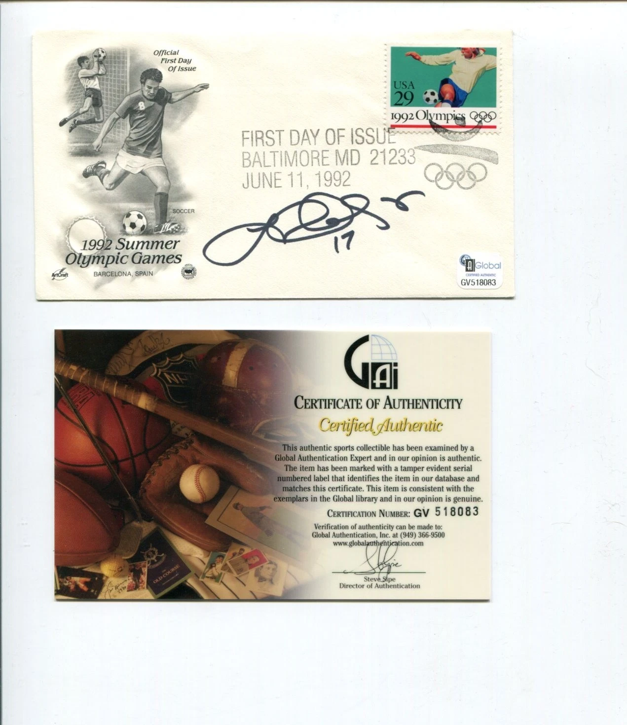 Lori Chalupny Olympic Gold Soccer World Cup Team Signed Autograph FDC COA
