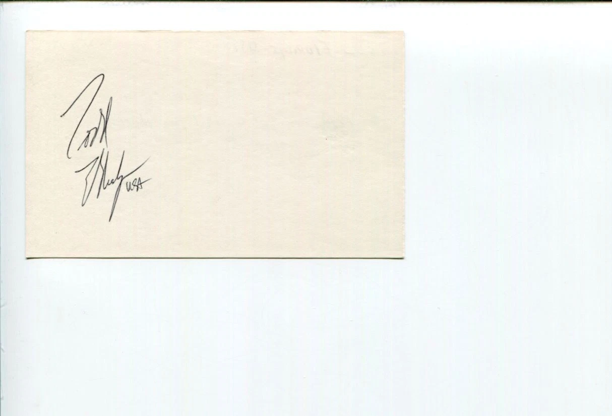 Todd Eldredge US National Champion Olympic Figure Skater HOF Signed Autograph
