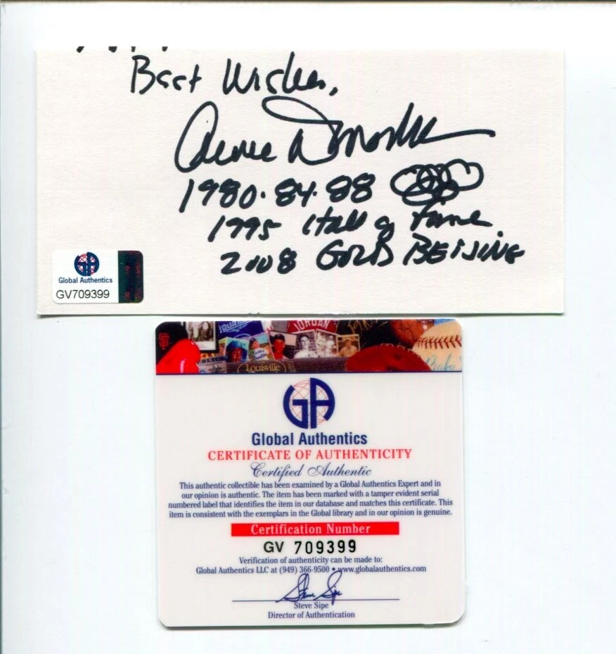 Anne Donovan Seton Hall NY Liberty Olympic Gold Medal HOF Signed Autograph COA
