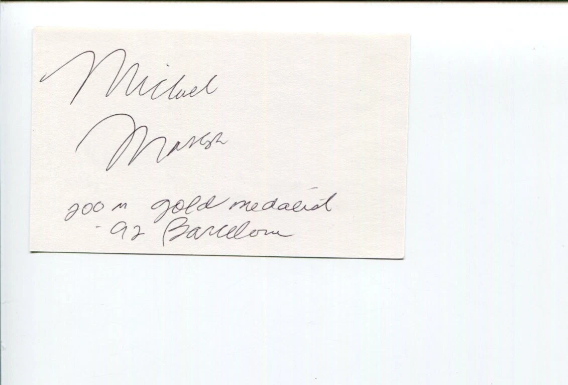 Michael Marsh Olympic Gold Silver Track & Field UCLA Bruins Signed Autograph
