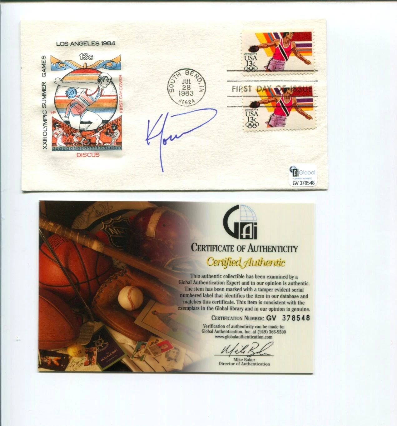 Ken Morrow 1980 Miracle On Ice USA Olympic Gold Hockey Signed Autograph FDC COA
