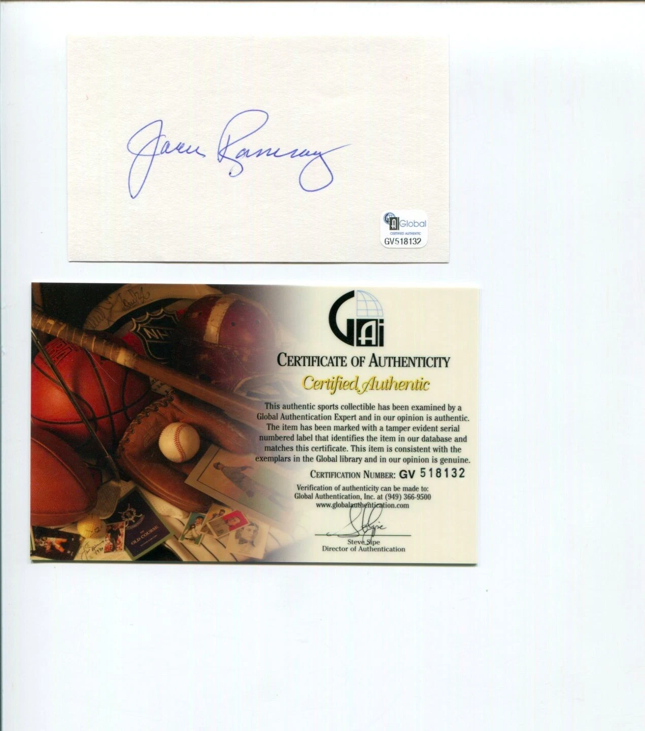 Jack Ramsay Portland Trail Blazers Indiana Pacers HOF Signed Autograph COA
