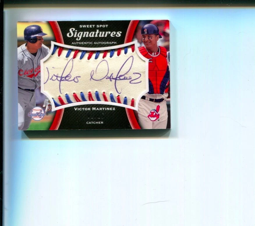 Victor Martinez Rare 2008 Sweet Spot Signatures Signed Autograph Card 01/15
