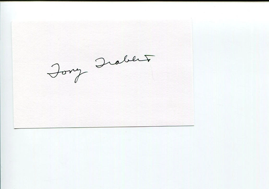 TONY TRABERT WIMBLEDON FRENCH US OPEN WINNER TENNIS HOF LEGEND SIGNED AUTOGRAPH COLLECTIBLE MEMORABILIA