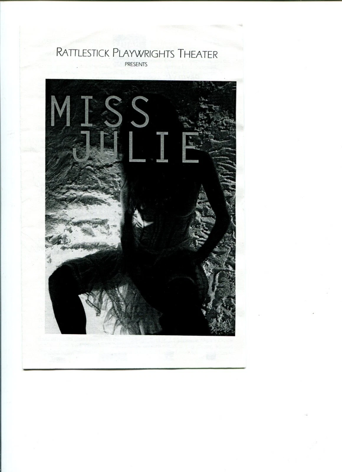Marvin Hinkle Reg Rogers Julia Gibson Miss Julie Signed Autograph Playbill
