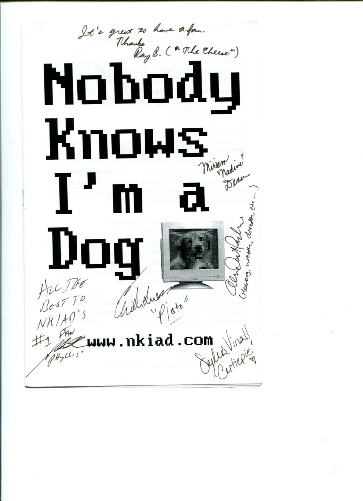 Alan David Perkins & Cast Nobody Knows I'm A Dog Signed Autograph Playbill
