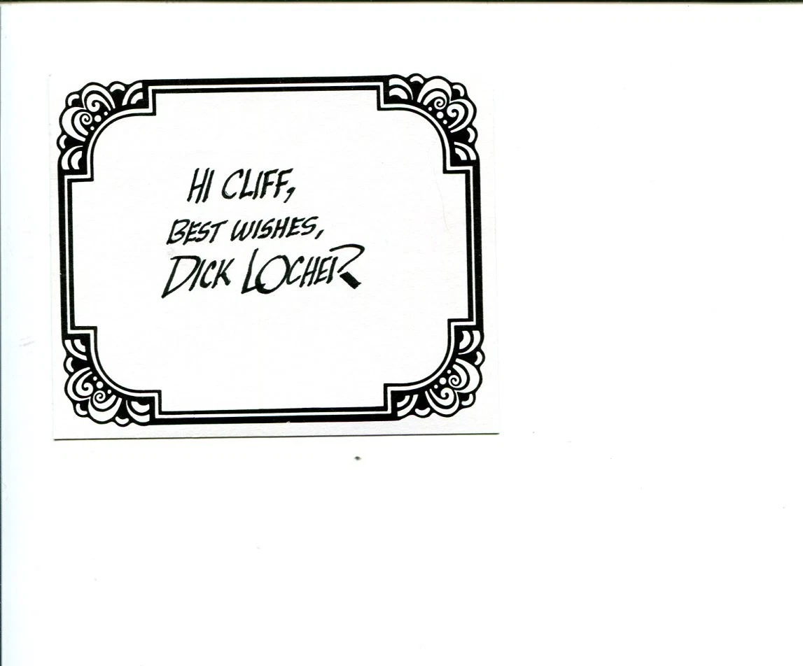 Dick Locher Dick Tracy Cartoonist Pulitzer Prize Signed Autograph Bookplate
