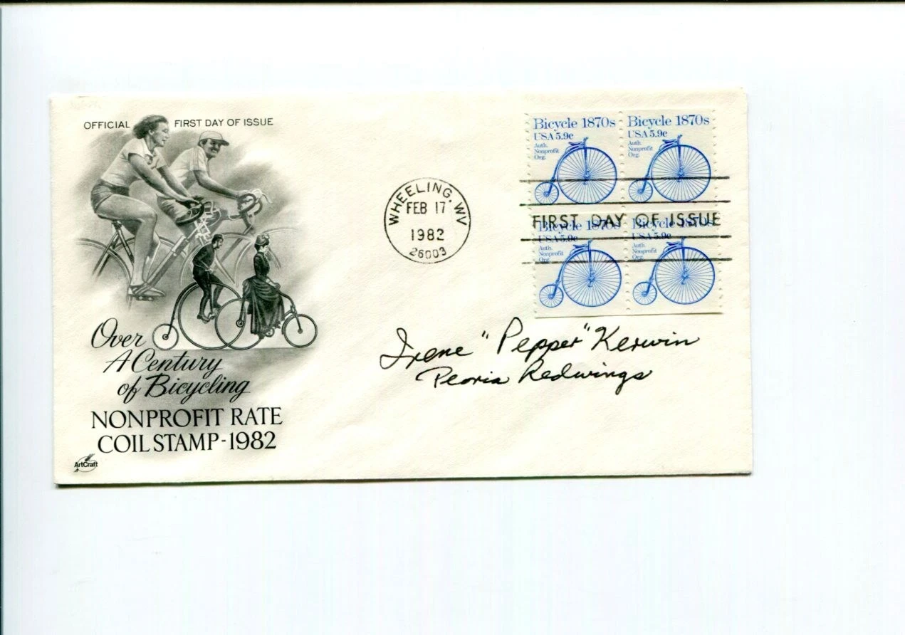 Irene Kerwin AAGPBL Peoria Redwings Signed Autograph FDC
