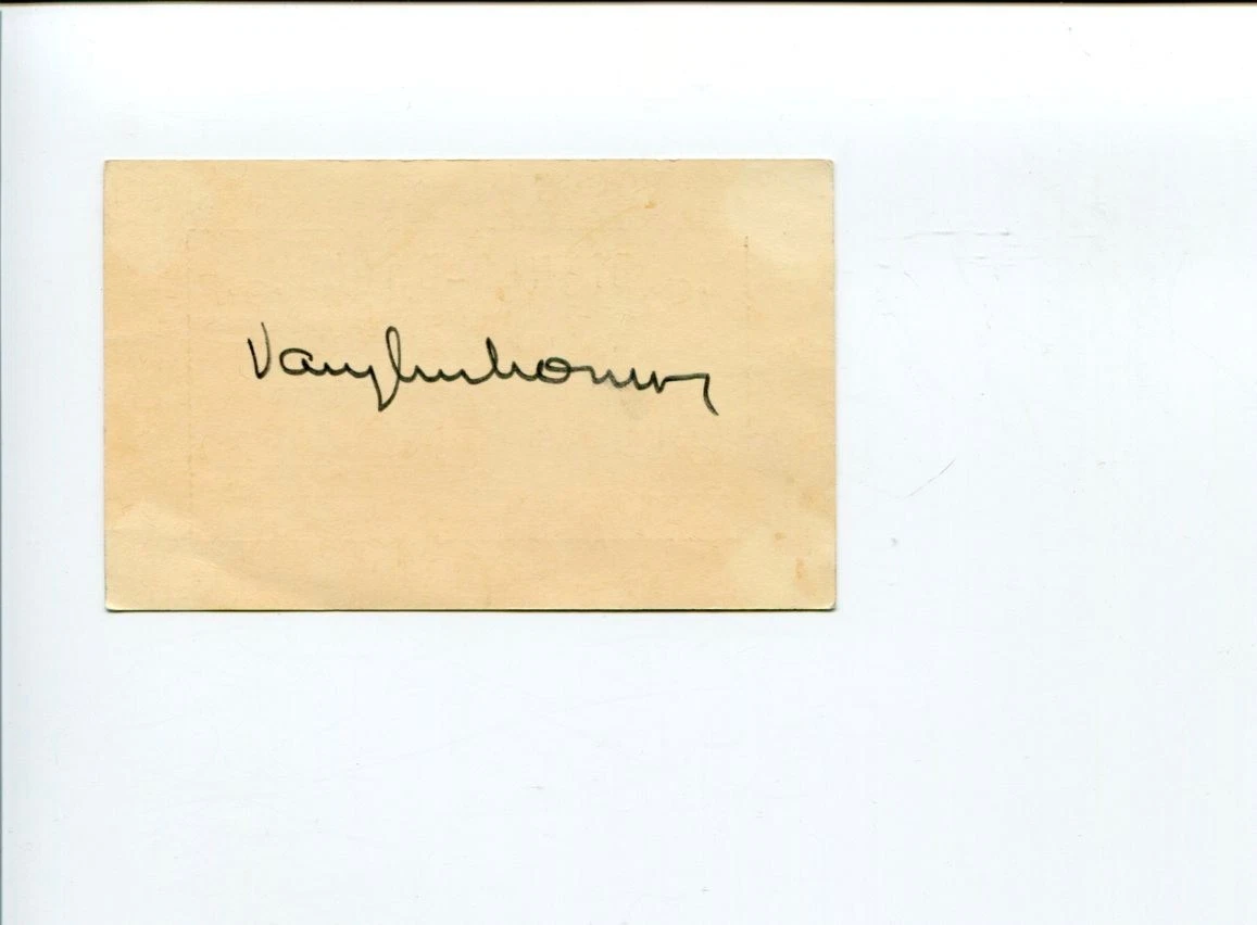 Vaughn Monroe Big Bang Jazz Singer Band Leader Signed Autograph Ticket

