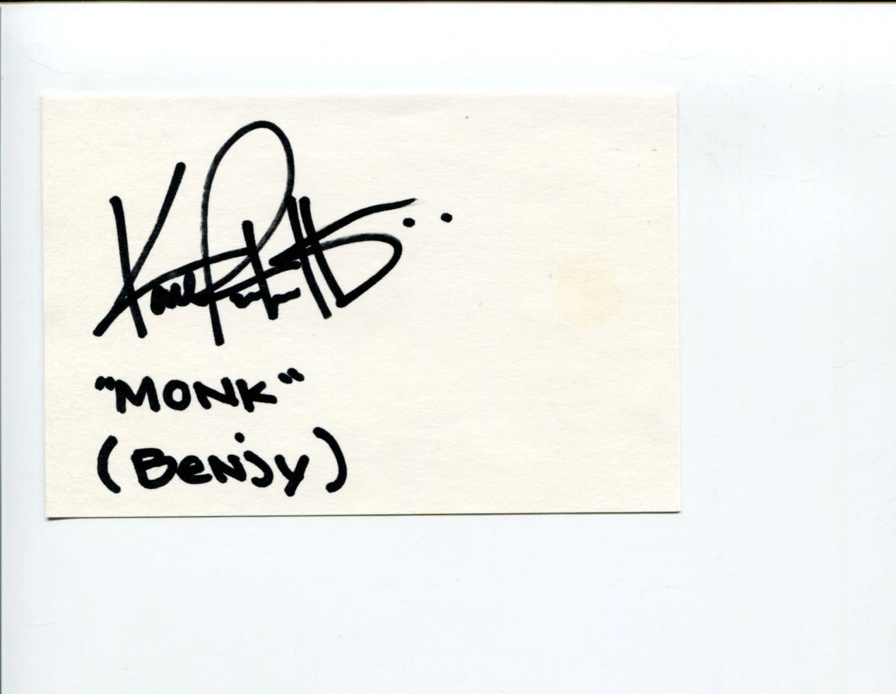 Kane Ritchotte Child Star Monk Benjy Rare Signed Autograph
