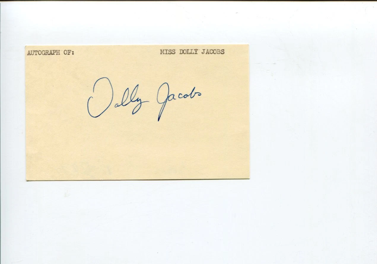 Dolly Jacobs Ringling Bros Circus Aerialist Highwire Daredevil Signed Autograph
