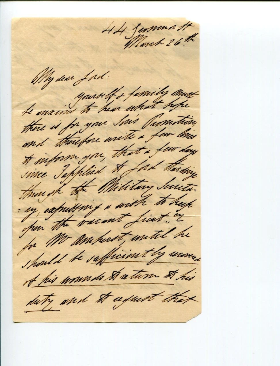 Field Marshal John Byng Napoleonic Wars Ireland Signed Autograph Letter ALS
