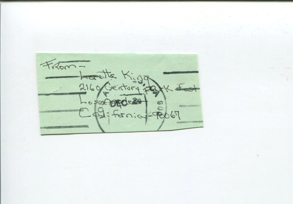 Loretta King Hadler Bride of the Monster Rare Ed Wood Actress Signed Autograph
