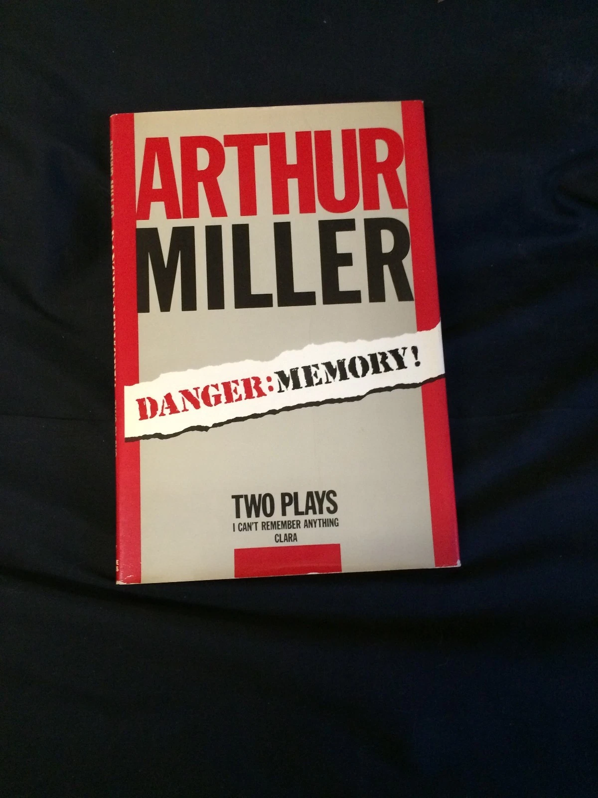 Arthur Miller Danger Memory Play Signed Autograph 1st Hardcover Edition Book
