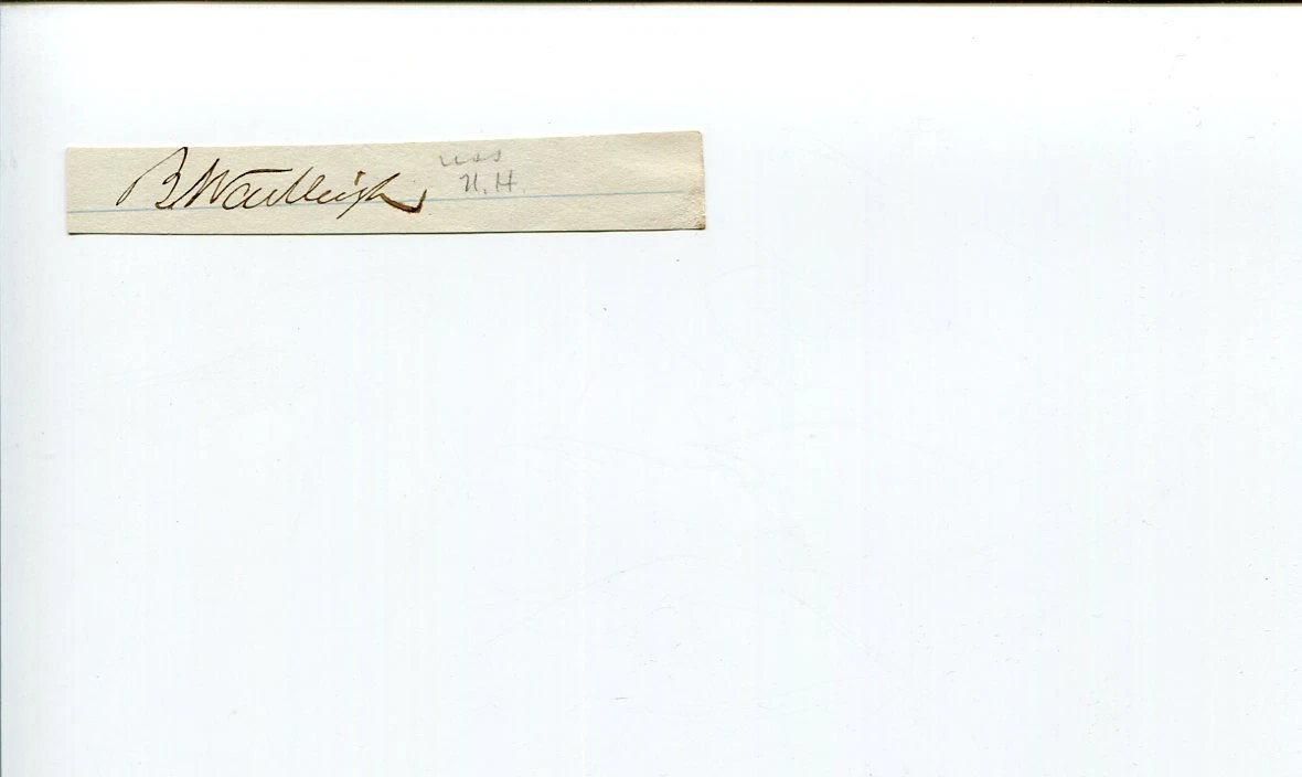 Bainbridge Wadleigh 1800s NH New Hampshire US Senator Congress Signed Autograph
