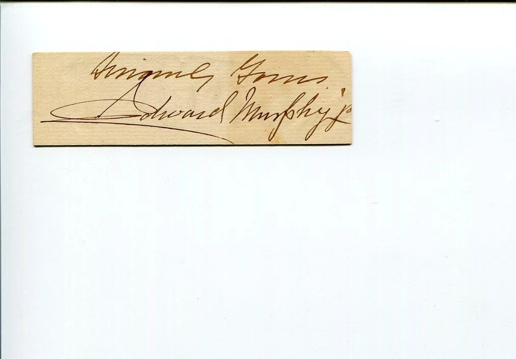 Edward Murphy Jr NY New York US Senator Congress Signed Autograph
