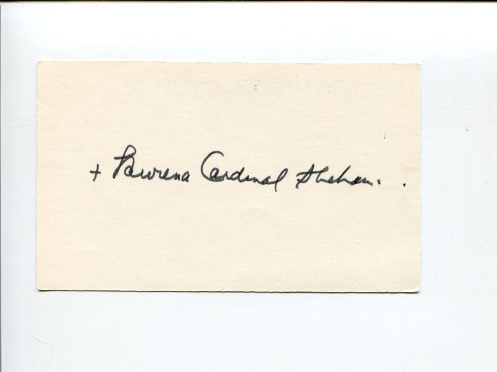 Roman Catholic Cardinal Lawrence Shehan Archbishop of Baltimore Signed Autograph
