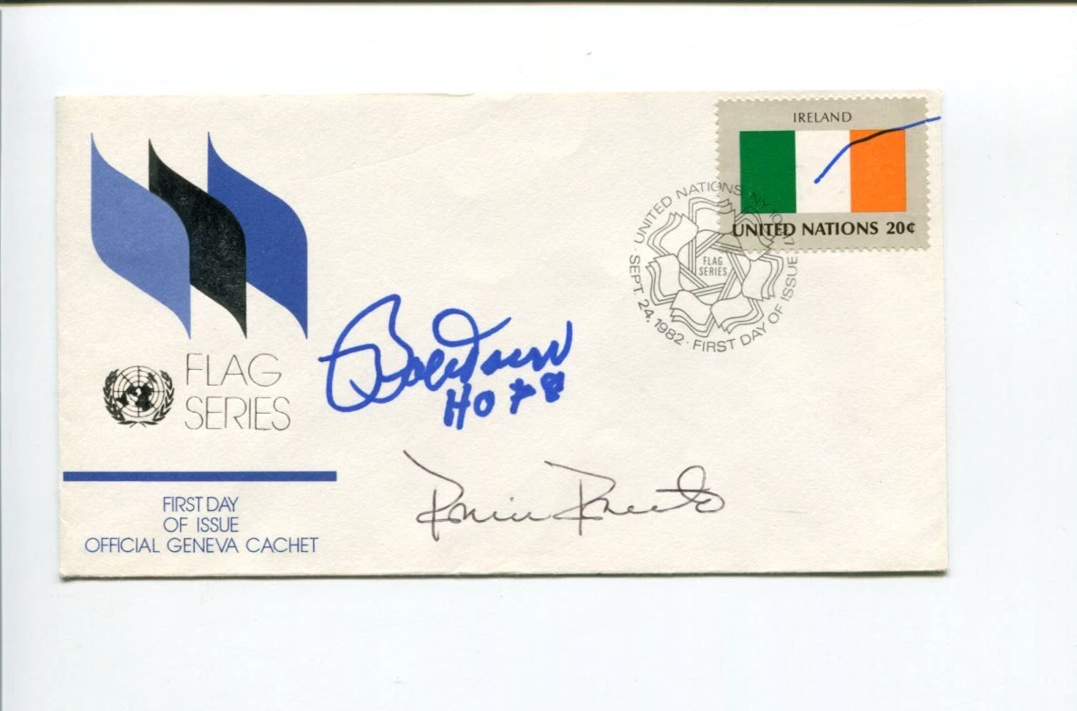 Bobby Doerr Boston Red Sox Robin Roberts Philadelphia Phillies HOF Signed FDC
