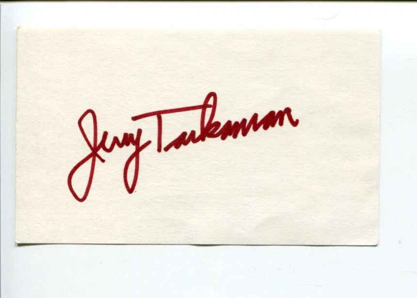 Jerry Tarkanian UNLV Runnin' Rebels HOF Fresno State Bulldogs Signed Autograph

