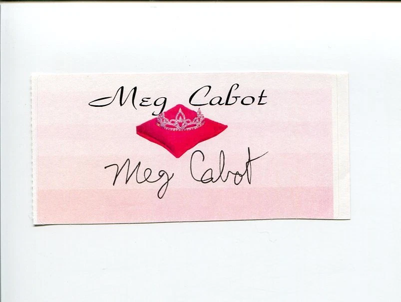 Meg Cabot The Princess Diaries Author Signed Autograph Bookplate
