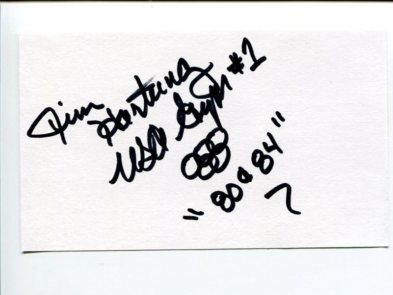 Jim Hartung US Olympic Gold Gymnast Nebraska Cornhuskers Signed Autograph
