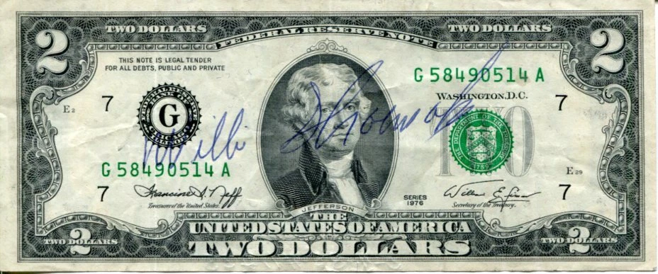 Bill Shoemaker Kentucky Derby Jockey Racing HOF Signed Autograph $2 Bill JSA
