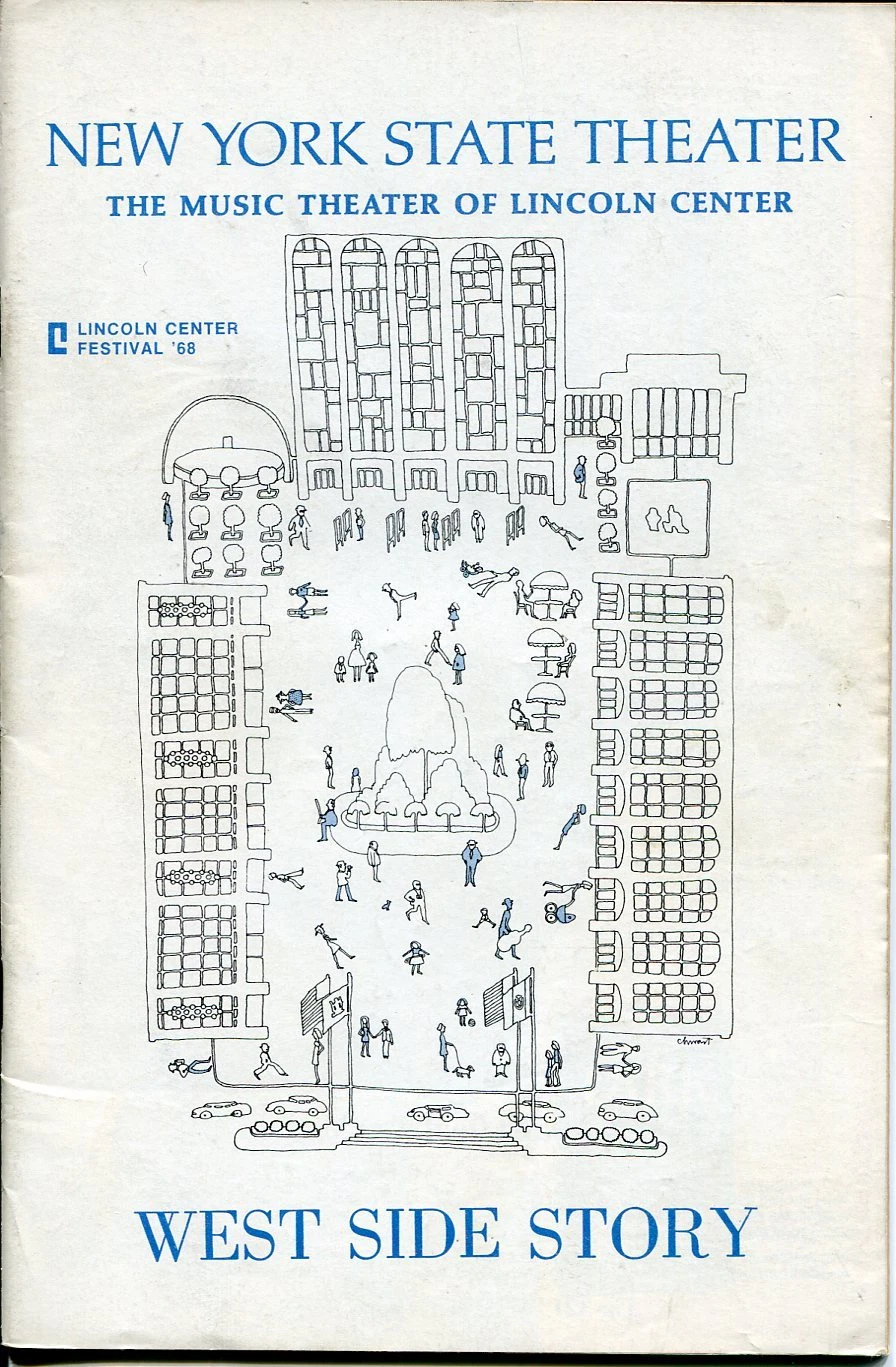 Stephen Sondheim Barbara Luna Lincoln Center Rare West Side Story 1968 Playbill
