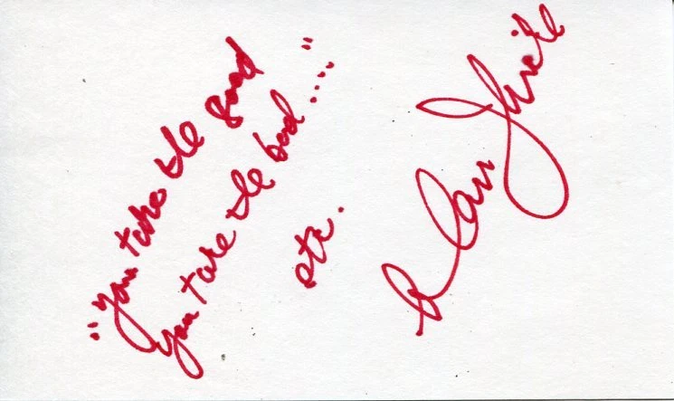 Alan Thicke Growing Pains Composer The Facts of Life Rare Signed Autograph Quote
