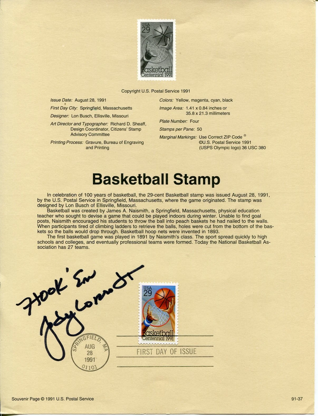 Jody Conradt Texas Longhorns Basketball HOF Signed Autograph FDC Stamp Sheet
