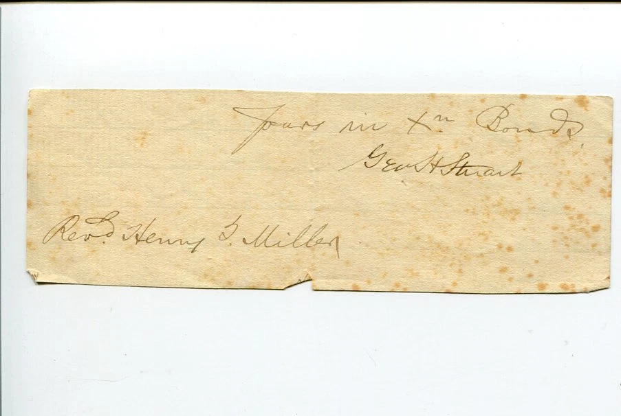 George H. Stuart Founder Philadelphia YMCA Leader Evangelist Signed Autograph
