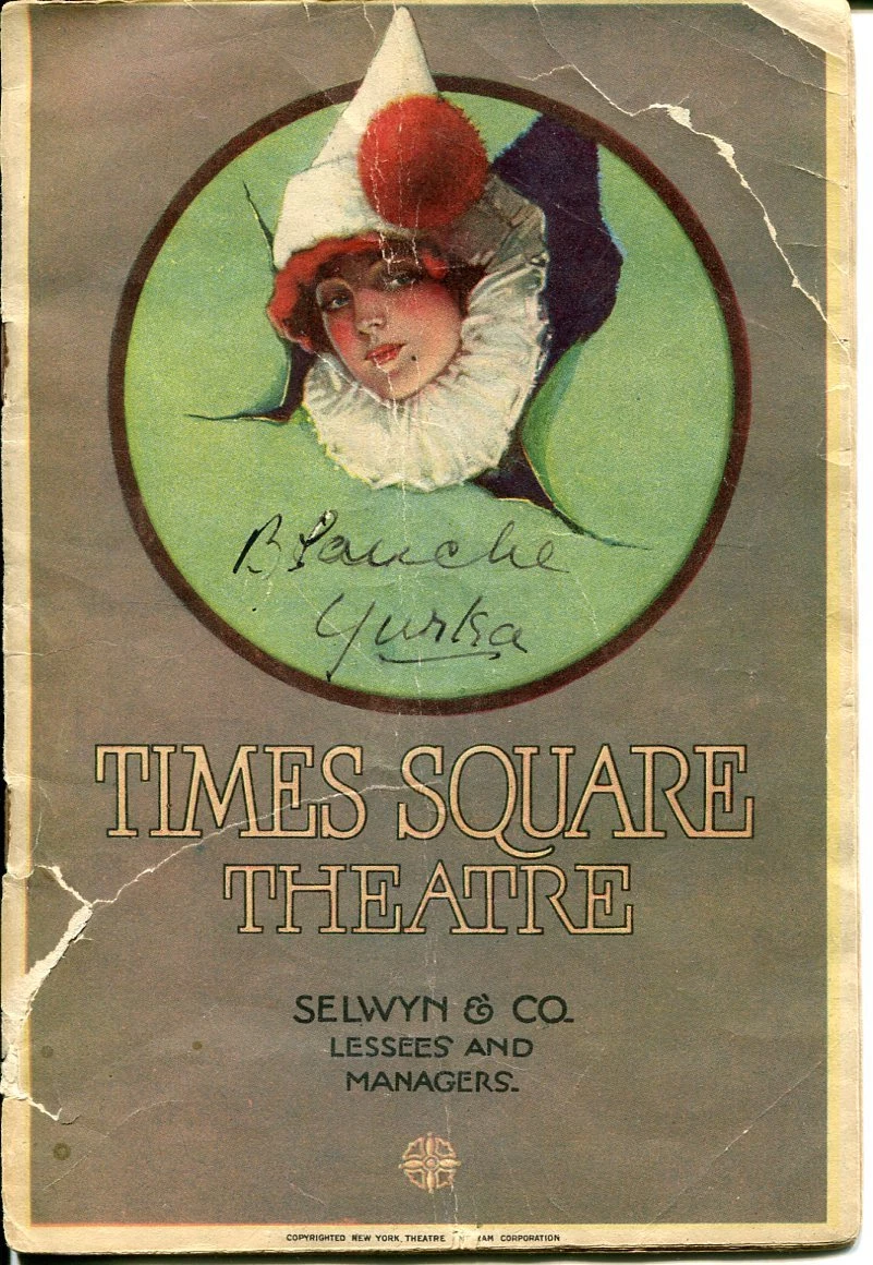 Blanche Yurka The Law Breaker March 20 1922 Rare Signed Autograph Playbill
