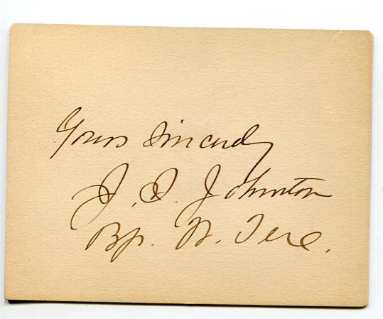 James Steptoe Johnston Episcopal Bishop Diocese of West Texas Signed Autograph
