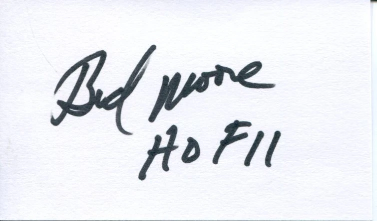 Bud Moore Nascar HOF Legend Owner Signed Autograph
