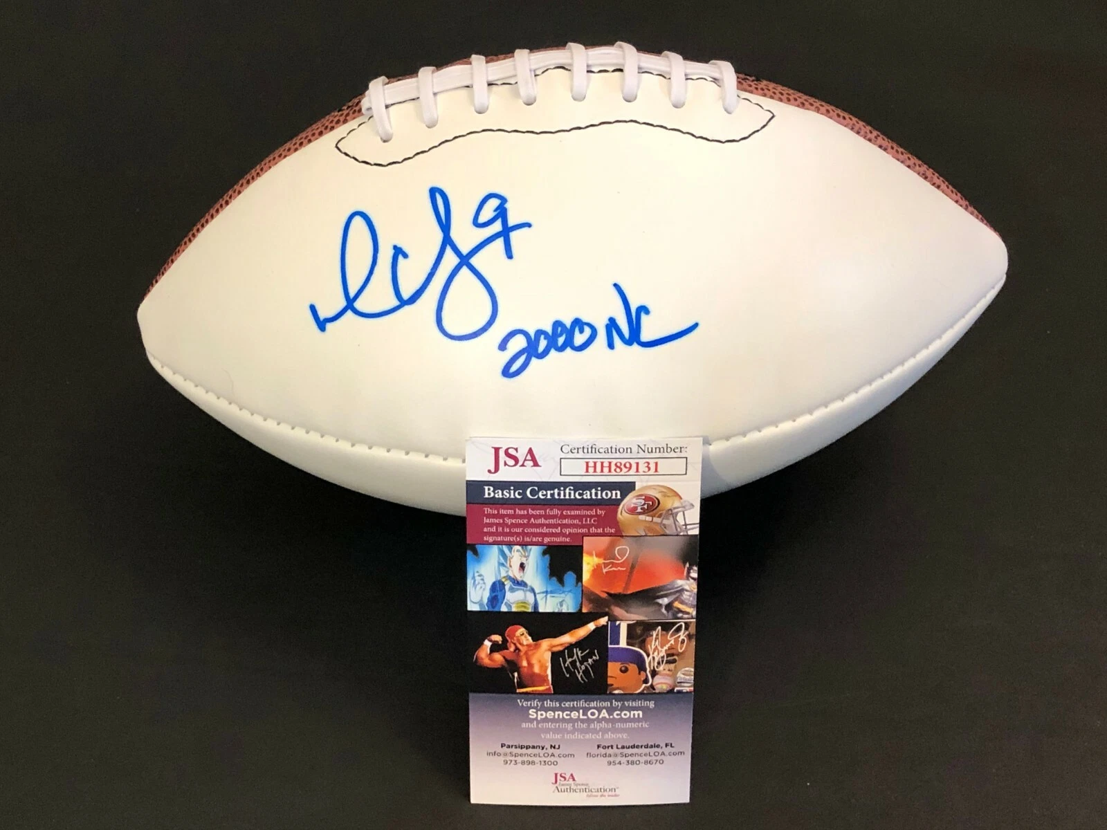 Mark Clayton Oklahoma Sooners 2000 National Champ Signed Autograph Football JSA
