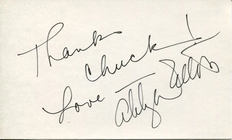 Abby Dalton Falcon Crest Joey Bishop Show Hennesey Signed Autograph
