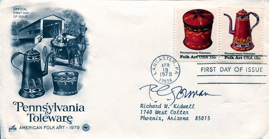 R. C. RC Gorman Navajo Artist Signed Autograph FDC
