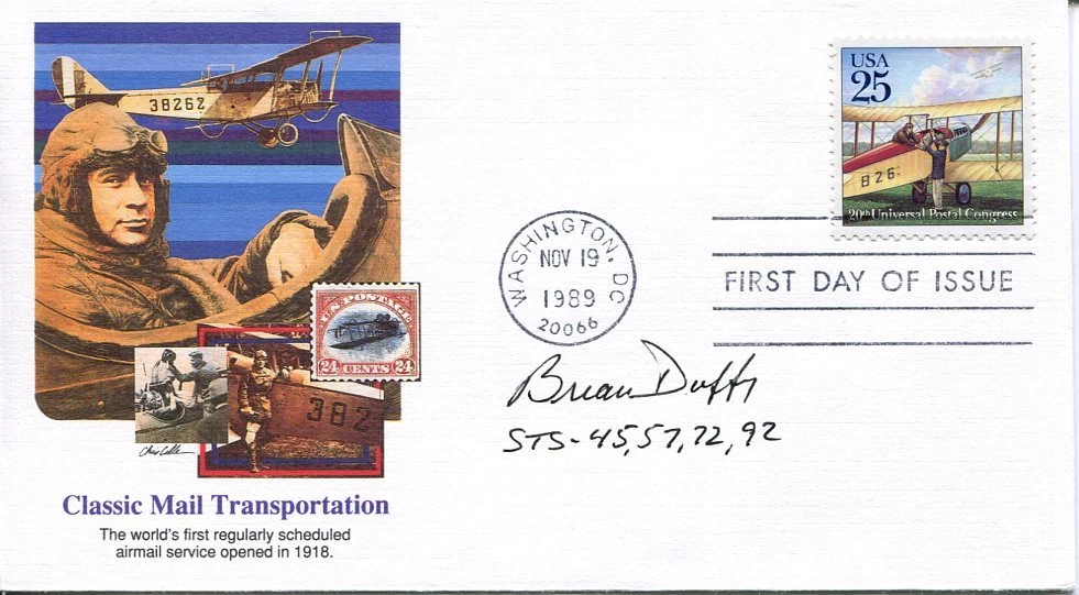 Brian Duffy NASA Astronaut STS Space US Air Force USC Signed Autograph FDC
