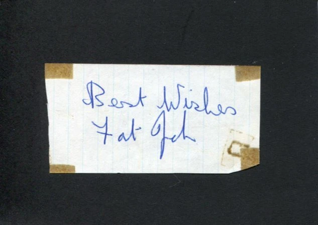 Fat John Cox British Jazz Drummer Fat John Sextet Rare Signed Autograph
