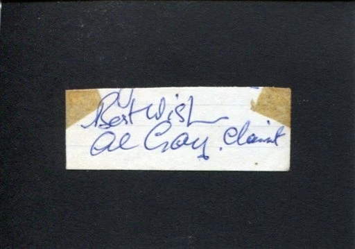 Al Gay British Jazz Tenor Saxophonist Rare Signed Autograph
