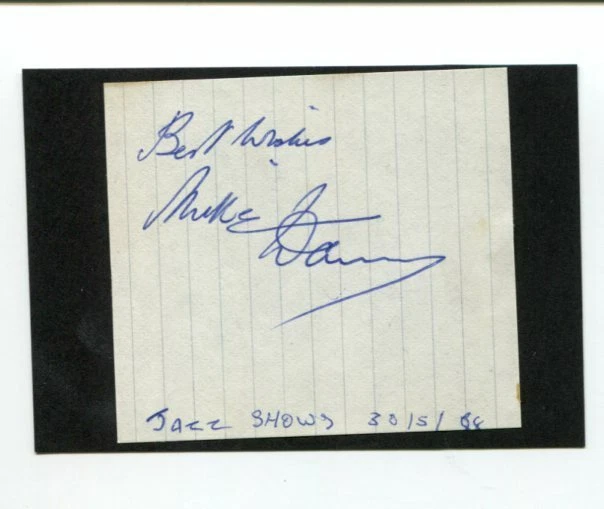 Mike Daniels British Dixieland Revivalist jazz Trumpeter Rare Signed Autograph
