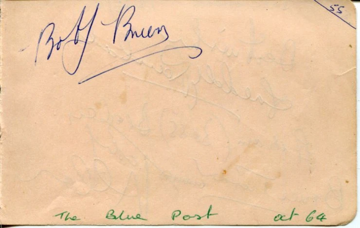 Bobby Breen Singer Actor Freddy Randall Bruce Turner Jazz Rare Signed Autograph
