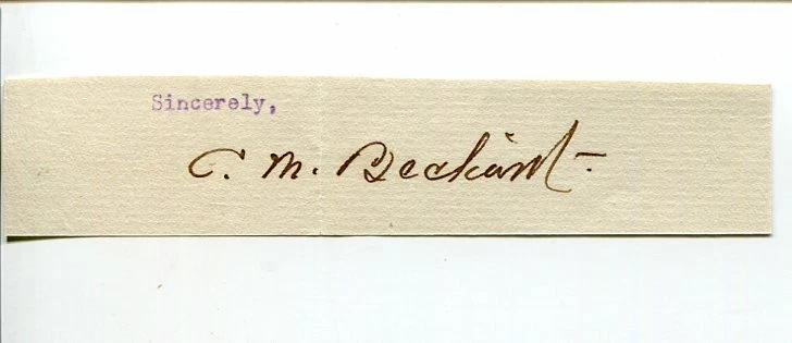 Charles Minnigerode Beckwith Episcopal Bishop Alabama Clergy Signed Autograph
