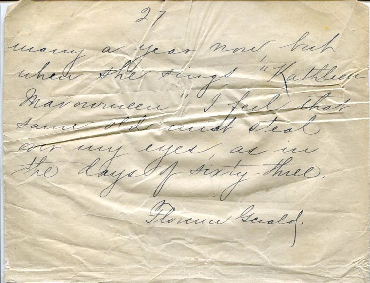 Florence Gerald The Woman Pays Author Shakespeare Actor Signed Autograph Note
